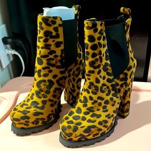 Cheetah High Heel Booties